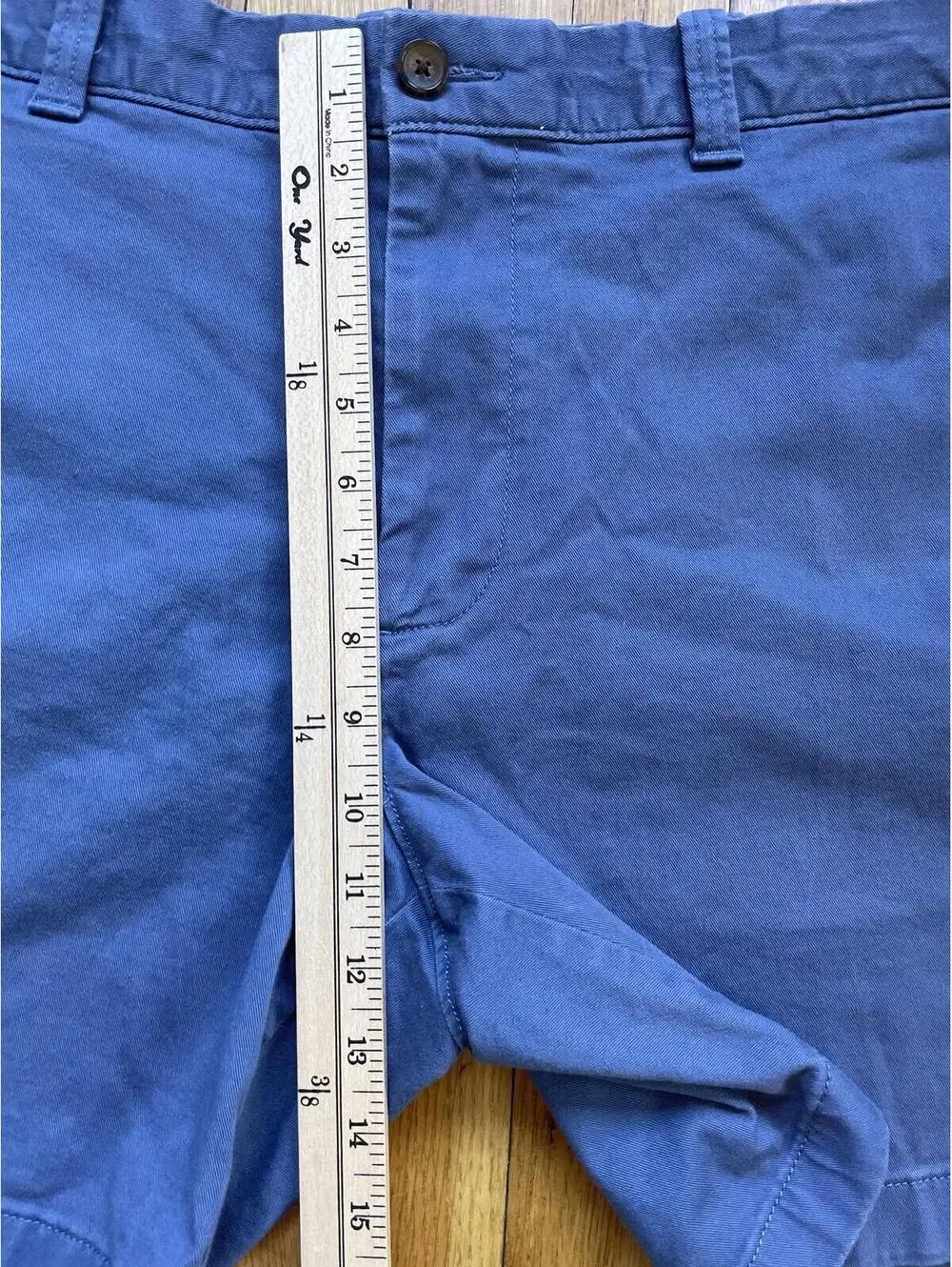J. Crew Men's Slate Legacy Blue Flex Chino Short Size 40 Summer Preppy Golf
